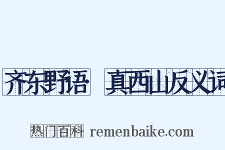 齐东野语·真西山反义词是什么意思的图片